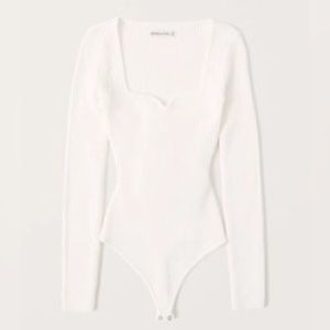 Abercrombie Long-Sleeve Sweetheart Sweater Bodysuit